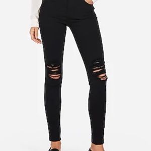 Express-Black High Rise Legging Jean